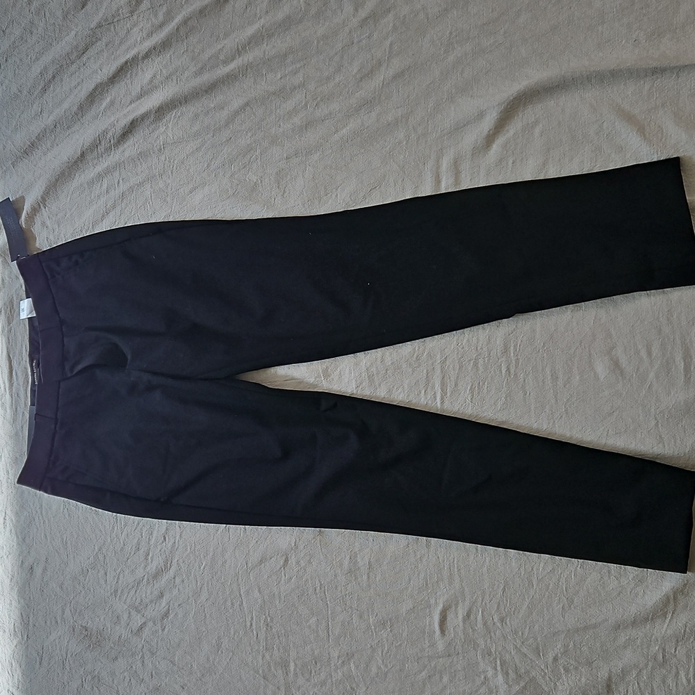 Banana Republic Black Wool Ankle  Work Pants Slacks Mid Rise Straight Leg Size 4 - Picture 2 of 4